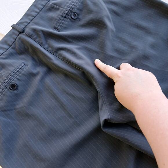 Worthington Modern Fit Pinstripe Slacks size 16 black straight leg real pockets - Picture 4 of 16